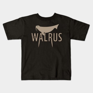 Walrus brown style Kids T-Shirt